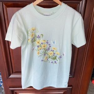 Vintage Endless Design Butterfly and Flower graphic tee shirt